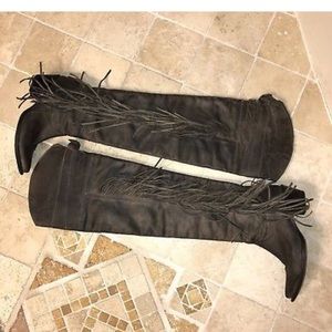 ASH extremely rare western boot with fringe.